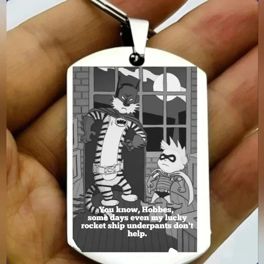 Calvin hobbes hot inspiration kids favorite Keychain